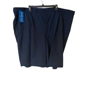 Haggar Cool 18 Mens Shorts Size 52 Golf Dress PRO UV Protection Pleated Stretch